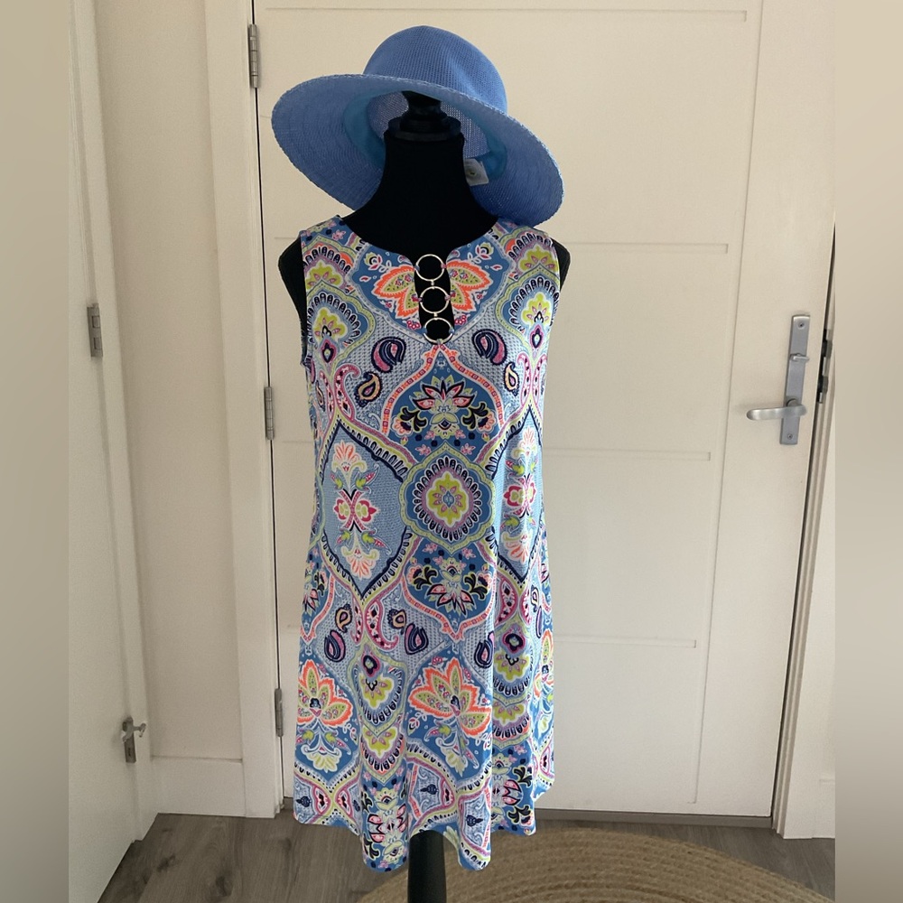 Ivy Lane Resort wear Coverup /  Swing Dress with Neck Grommets  design .